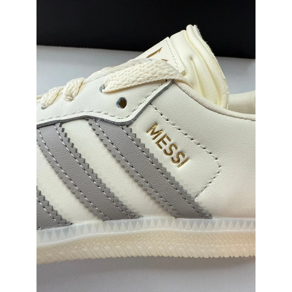 Adidas Samba‎ Messi Inter Miami CF White Brown Gold JQ0266 Youth 5 W 6.5 NWB